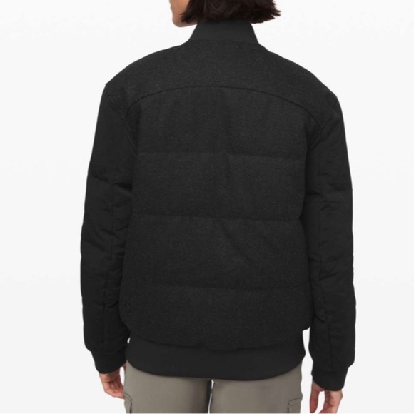 Lululemon Roam Far Wool Bomber Black / Heathered Black size 8 - Picture 4 of 13